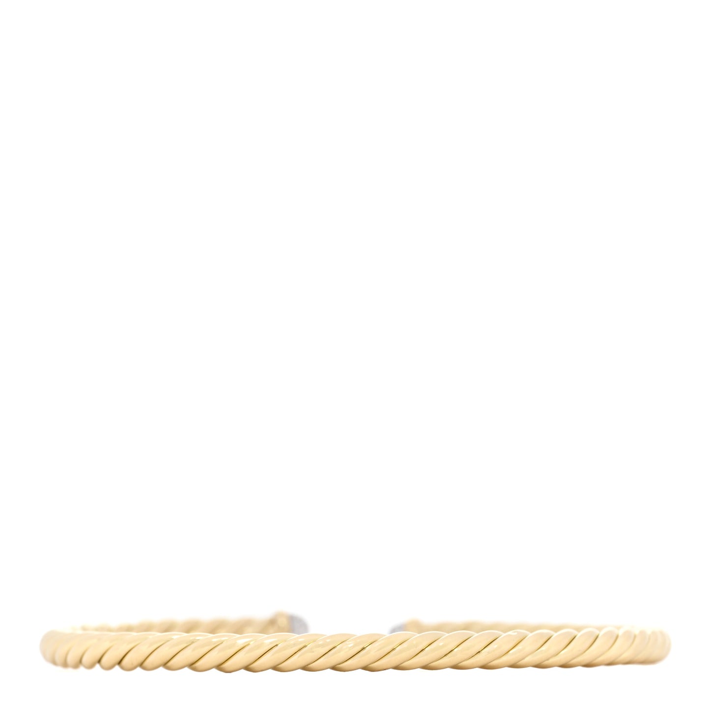 18K Yellow Gold Diamond 4mm Cablespira Bracelet