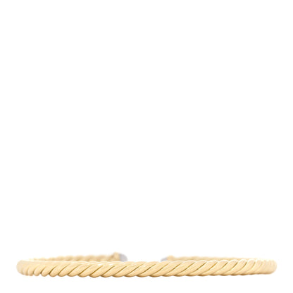 David Yurman 18K Yellow Gold Diamond 4mm Cablespira Bracelet 2 of 3