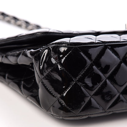 Chanel Patent Quilted Jumbo Double Flap Black 9 of 10