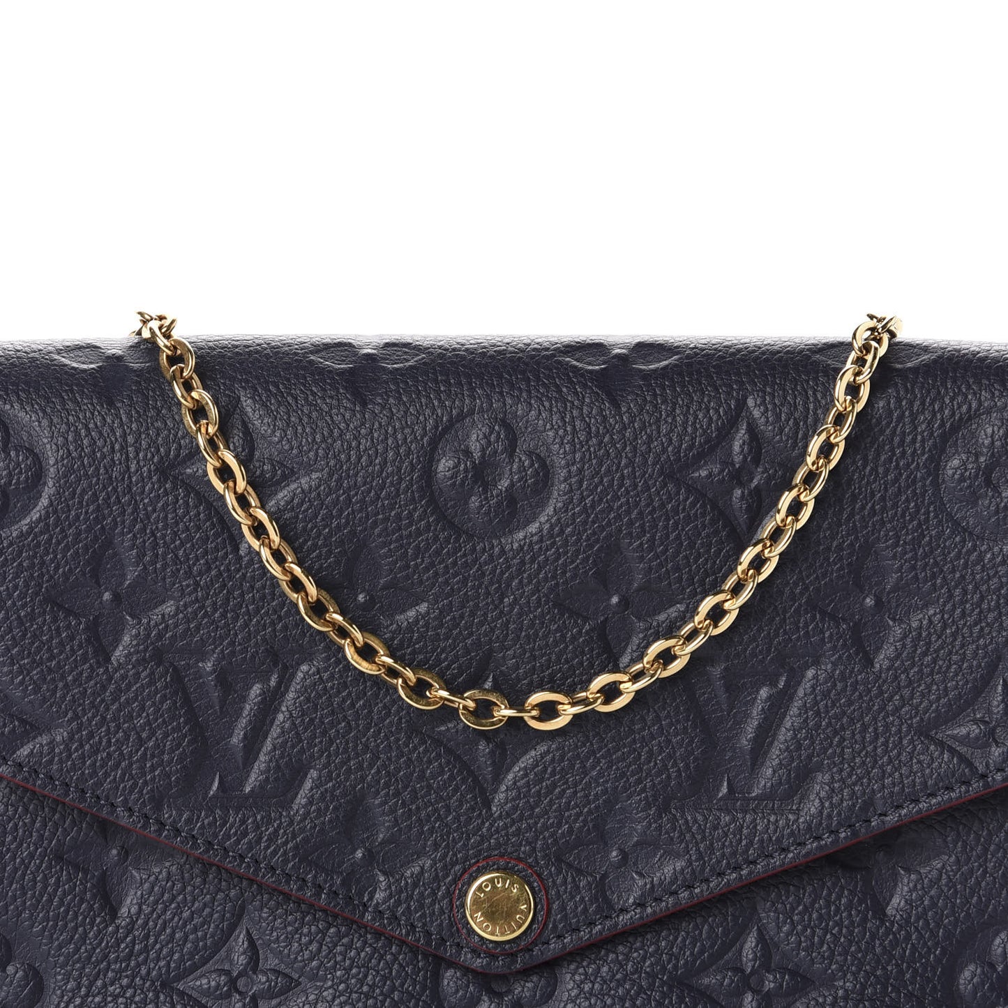 Empreinte Pochette Felicie Chain Wallet Marine Rouge
