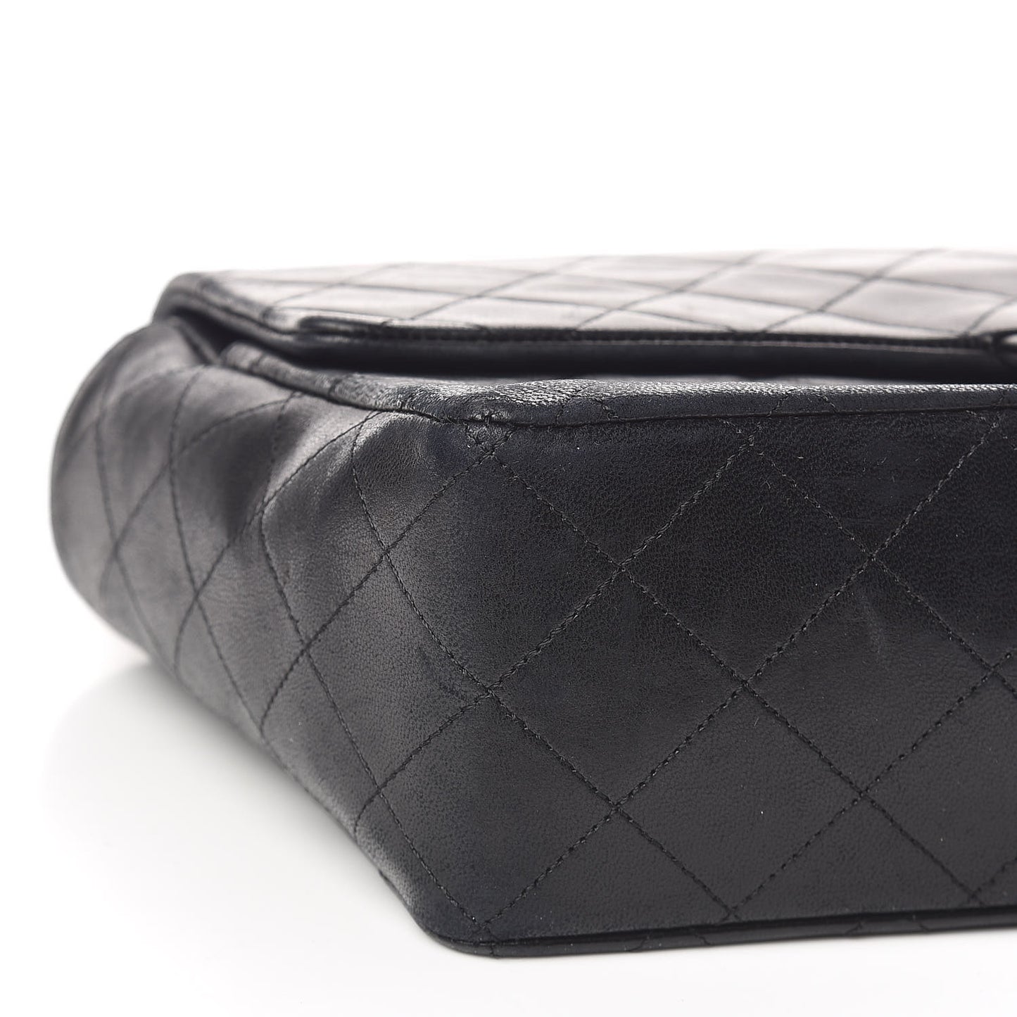 Lambskin Quilted Medium Single Flap Black