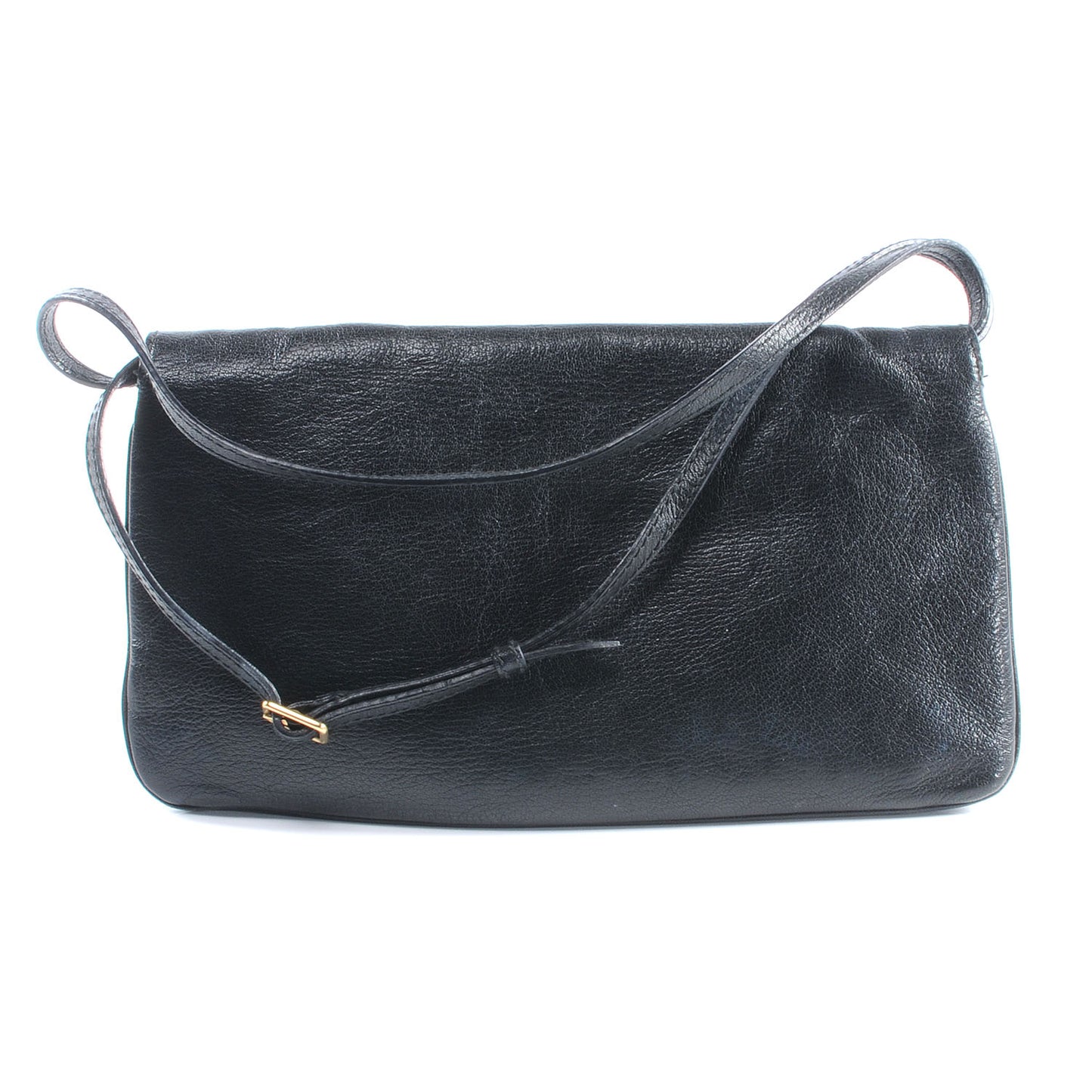Leather Blondie Medium Flap Black