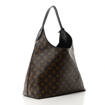 Louis Vuitton Monogram Flower Hobo Black 3 of 9