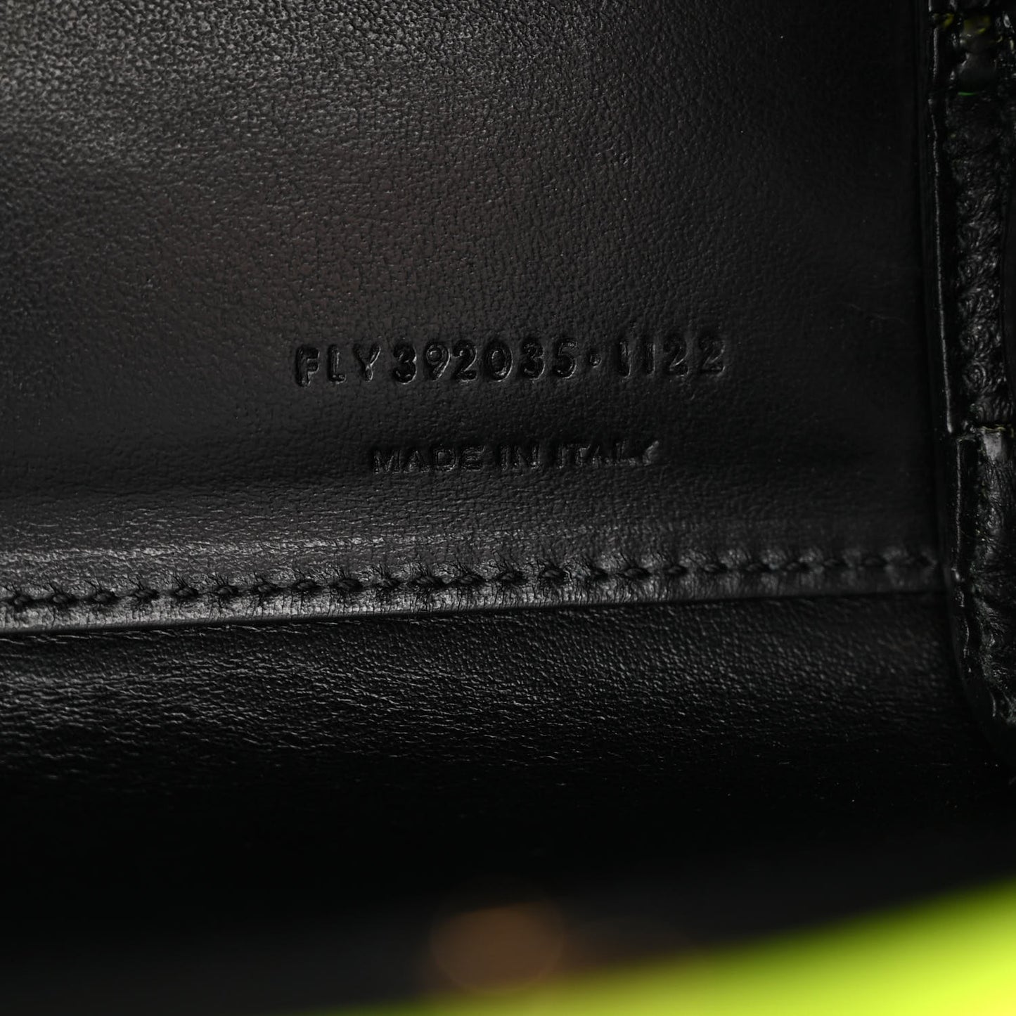 Grained Calfskin Nano Sac De Jour Fluo Safety Yellow
