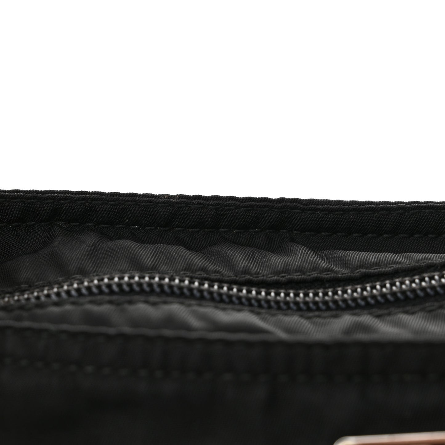 Tessuto Nylon Flat Messenger Bag Black