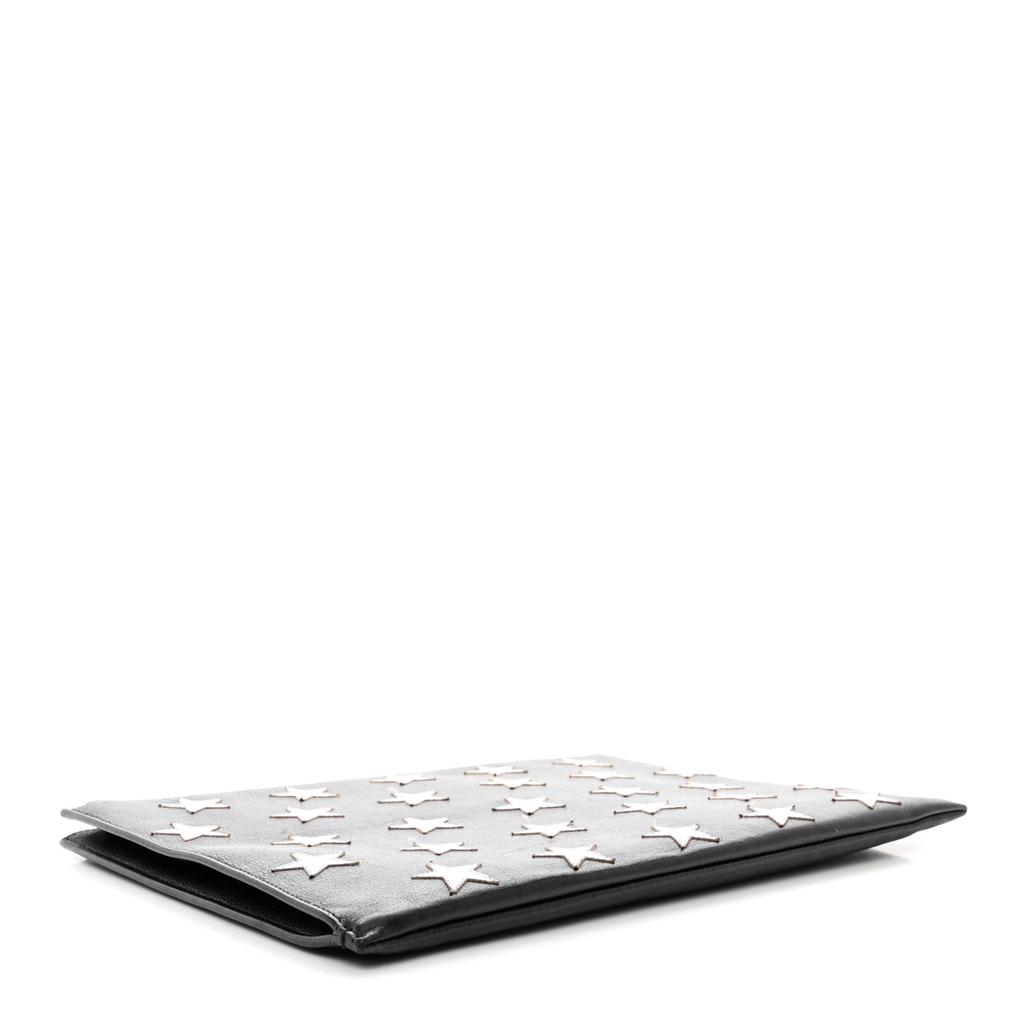 Calfskin Star Rider iPad Pouch Black Silver
