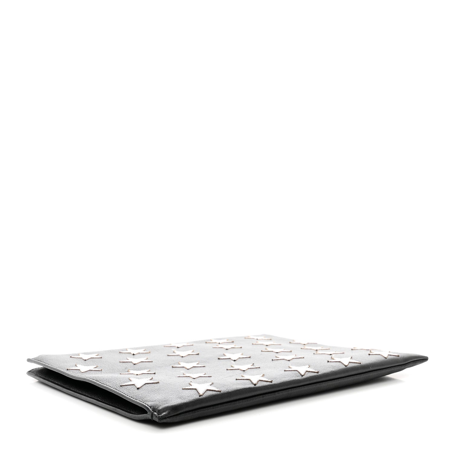 Saint Laurent Calfskin Star Rider iPad Pouch Black Silver 4 of 10