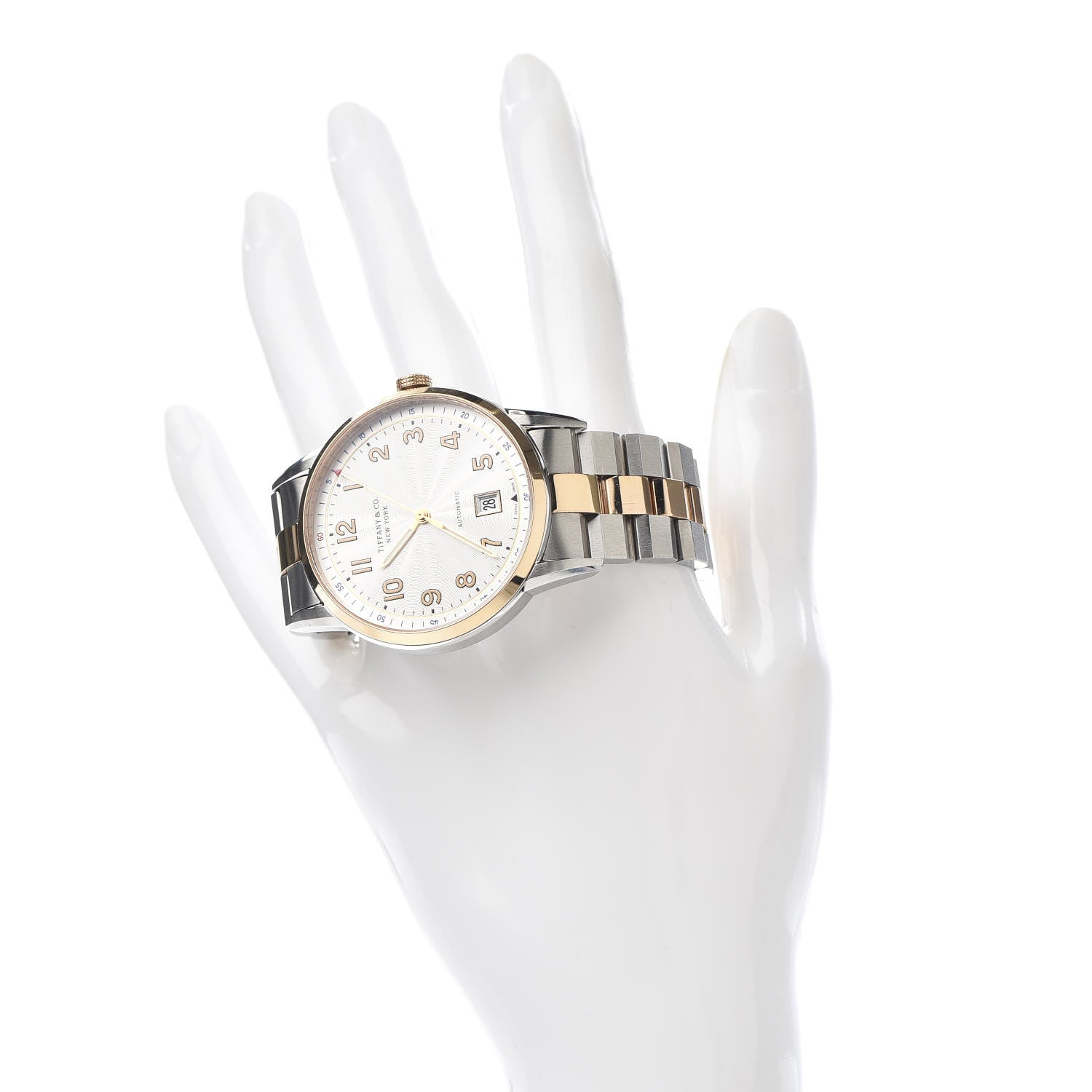 Tiffany Stainless Steel 18K Rose Gold 40mm CT60 3-Hand Automatic Watch 2 of 6