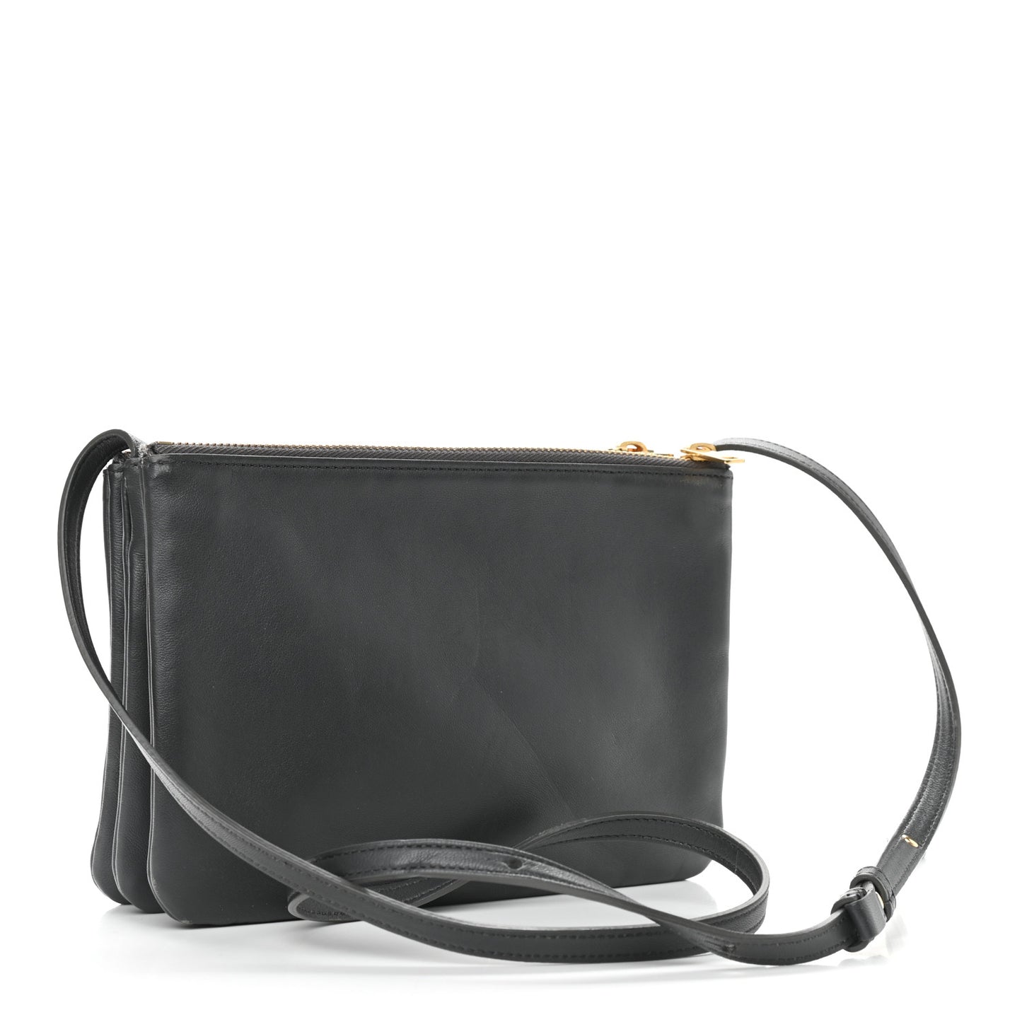 Lambskin Small Trio Crossbody Bag Black