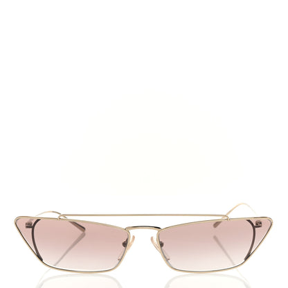 Prada Cat Eye Sunglasses SPR 64U Gold 2 of 8