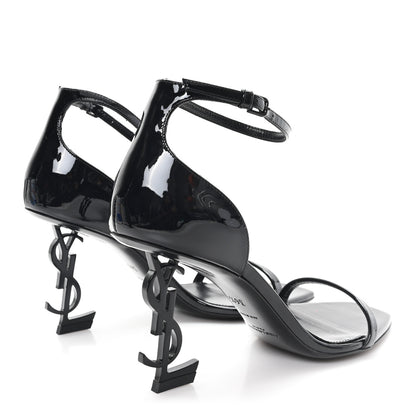 Saint Laurent Patent Calfskin Opyum 85 Sandals 36.5 Black 5 of 10
