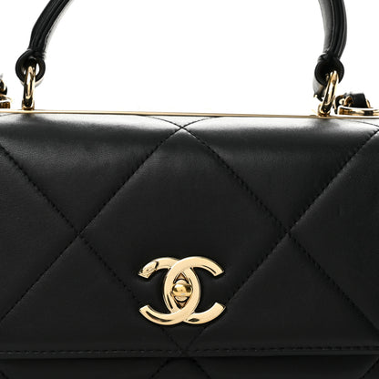 Chanel Lambskin Quilted Medium Trendy CC Flap Dual Handle Bag Black 8 of 14