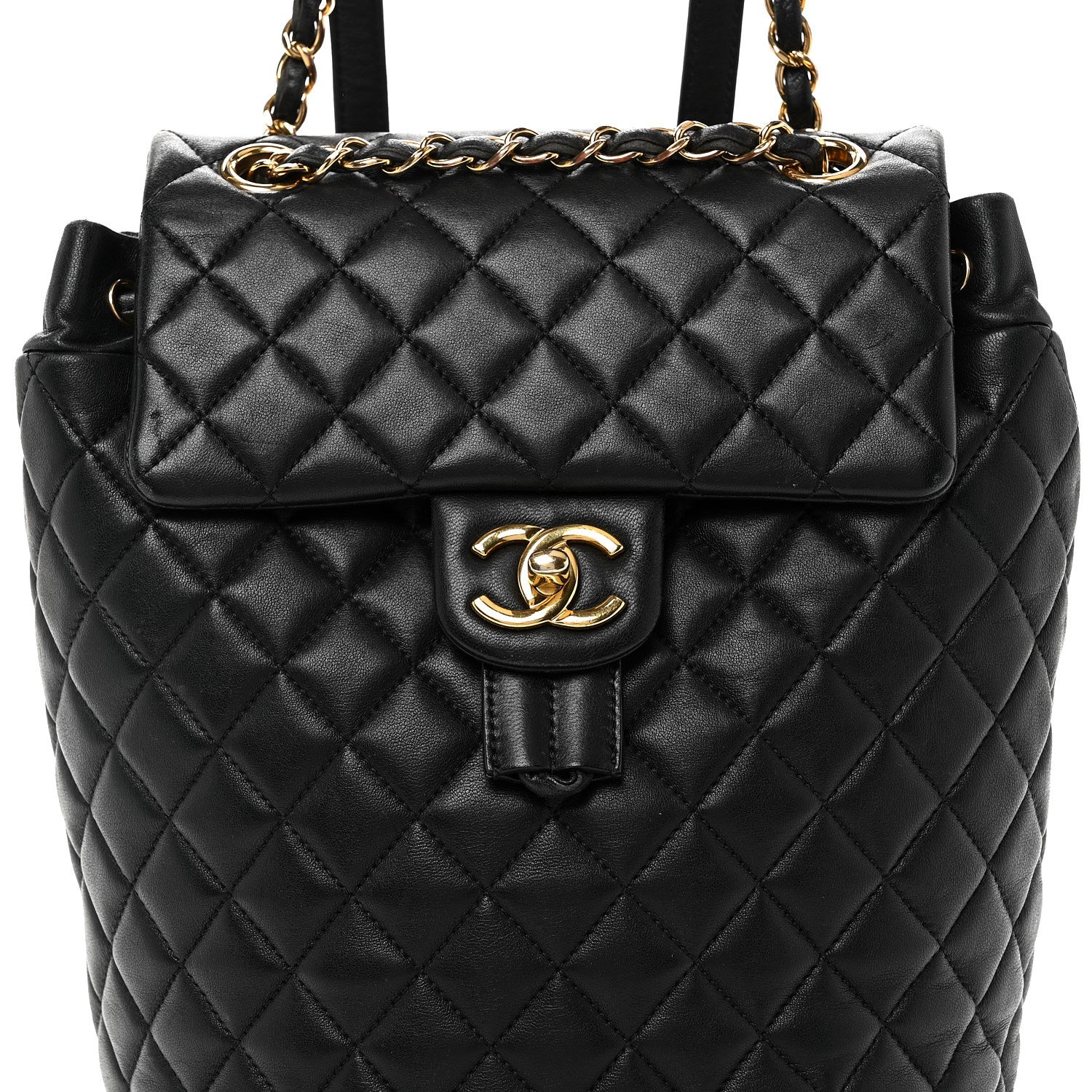 chanel leather black backpack Large 25 Hobo Caviar Antique Gold Hardware CHANEL Black Silver Grainy Leather