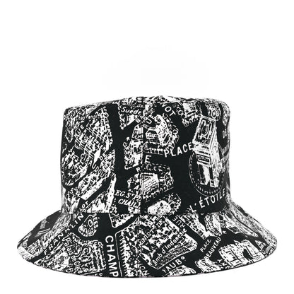 Christian Dior Oblique Plan De Paris Reversible Teddy-D Brim Bucket Hat 58 Black White 7 of 14