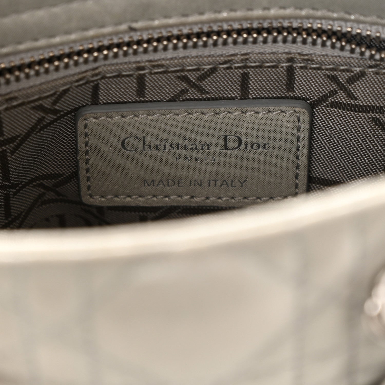 Christian Dior Metallic Nubuck Cannage Mini Lady Dior Silver 6 of 11