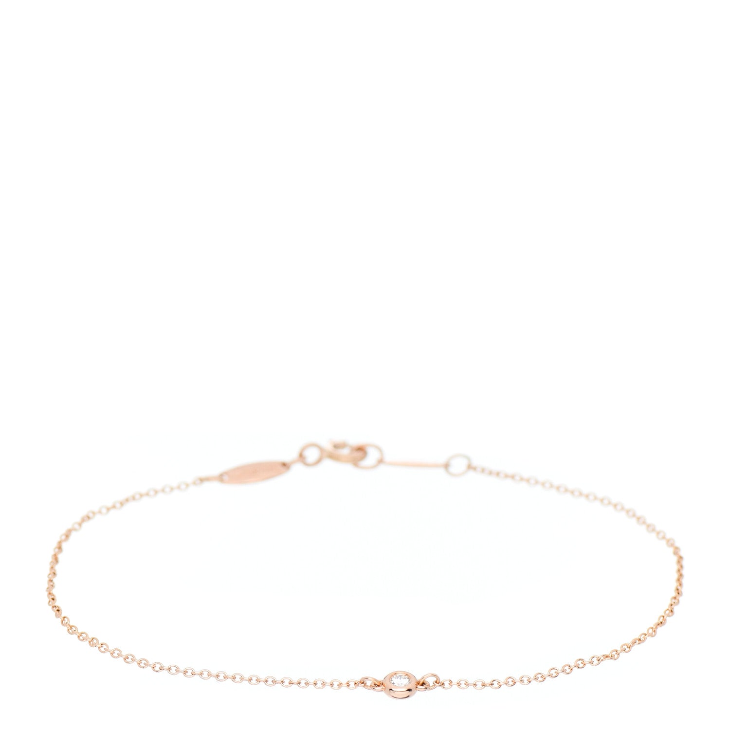 Tiffany 18K Yellow Gold Diamond .03ct Elsa Peretti Diamonds by the Yard Bracelet 1 of 3