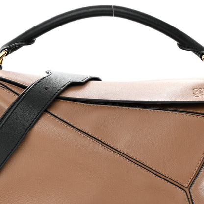 Loewe Calfskin Small Puzzle Bag Mink Coral Black 8 of 20