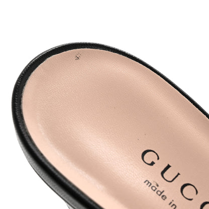 Gucci Calfskin Metallic Leaf Sanndals 36 Black Light Gold 11 of 12