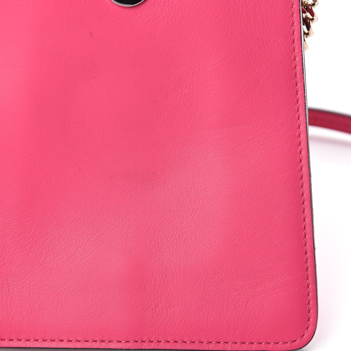 Suede Calfskin Mini Faye Bracelet Bag Fuchsia Rose