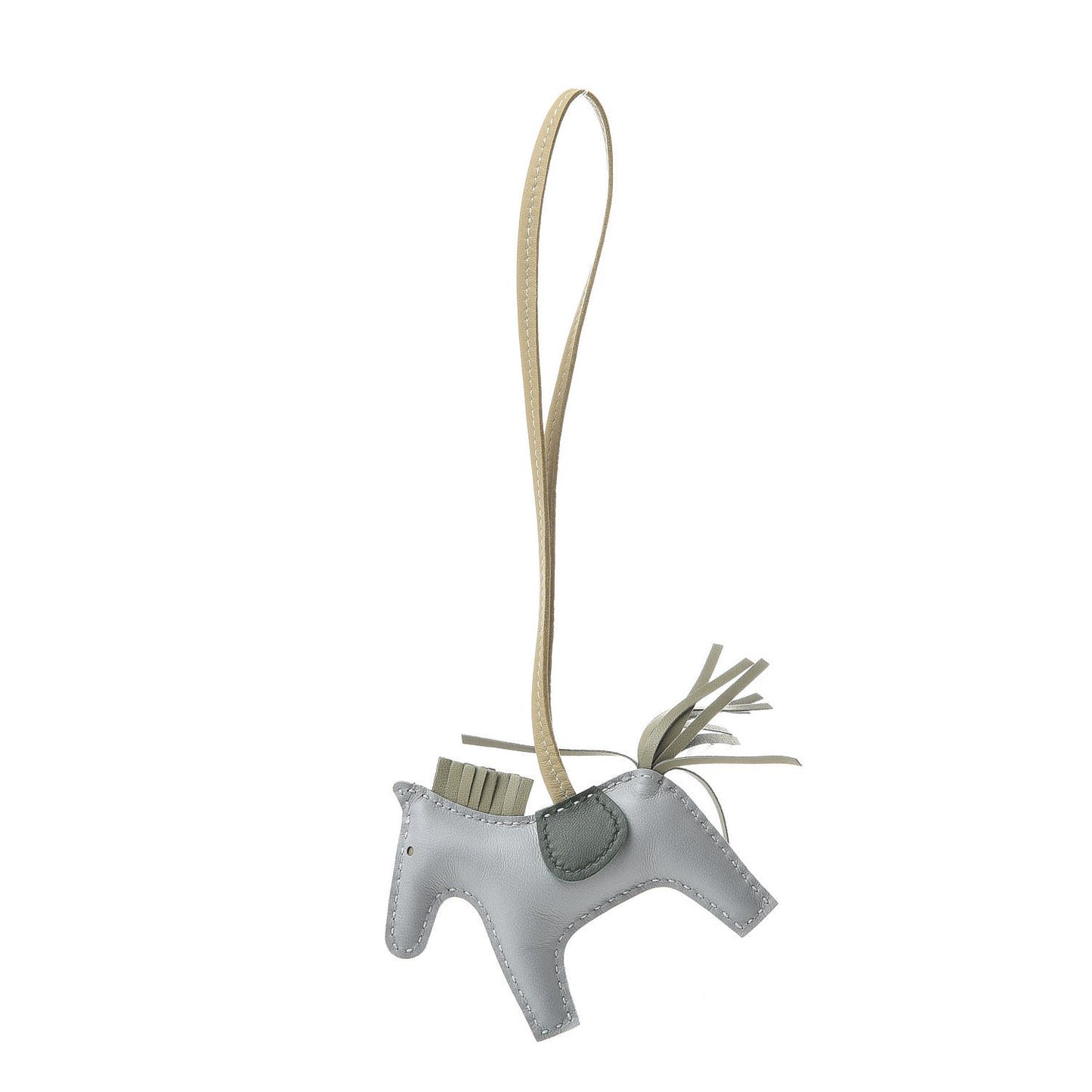 Milo Lambskin Grigri Rodeo Horse Bag Charm PM Bleu Glacier Sauge Vert Anglais Trench