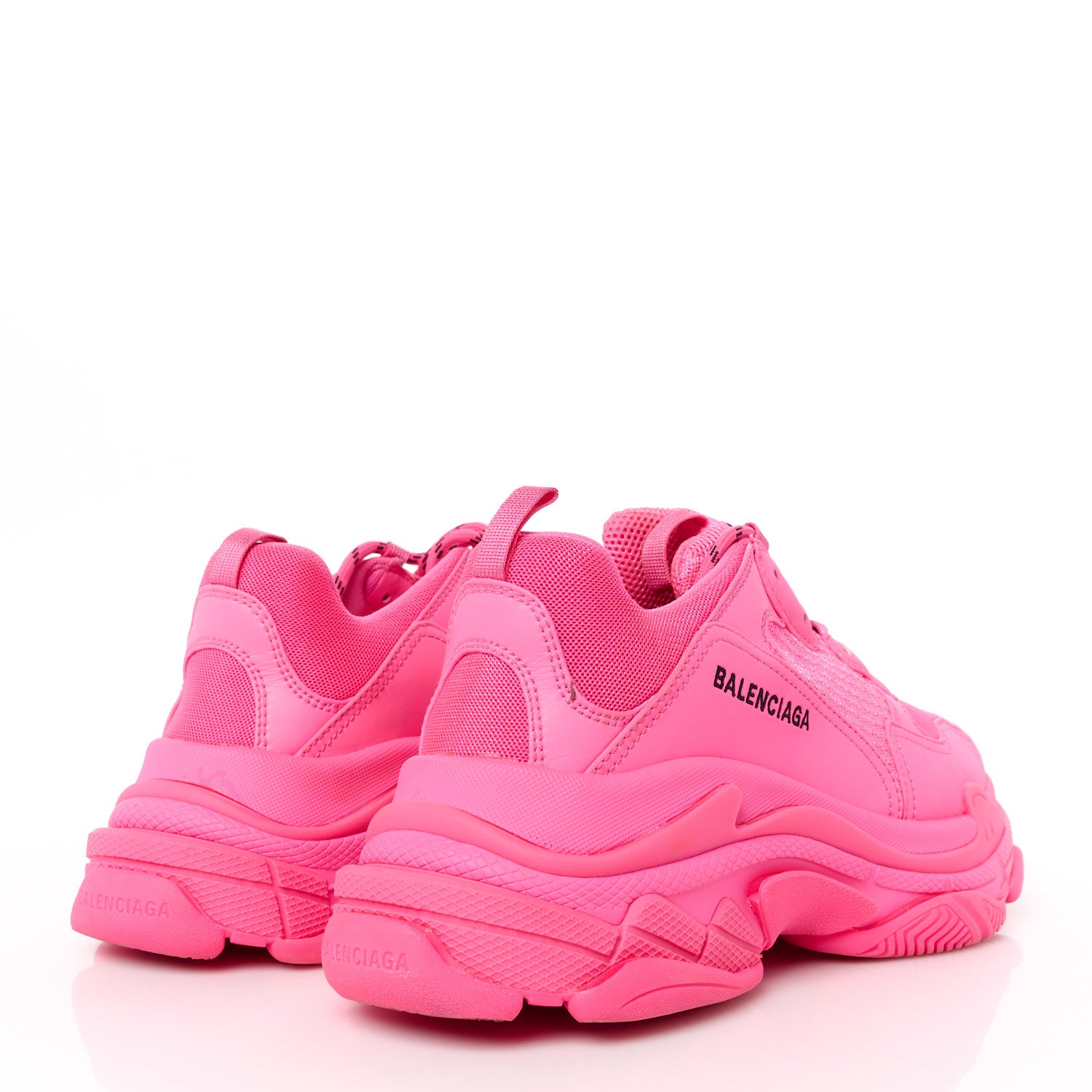 Balenciaga Fabric Mesh Womens Triple S Sneakers 41 Pink 4 of 9