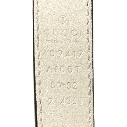 Gucci Calfskin Double G 20mm Belt 80 32 Mystic White 4 of 4
