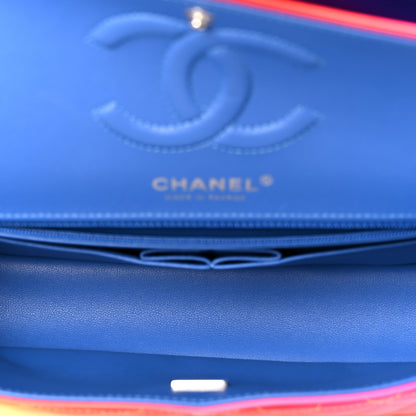 Chanel Calfskin Quilted Medium Rainbow Double Flap Multicolor 5 of 11