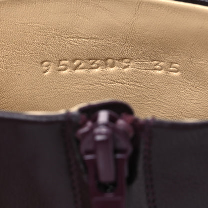Loewe Calfskin Toy Ankle Boots 35 Burgundy 10 of 11