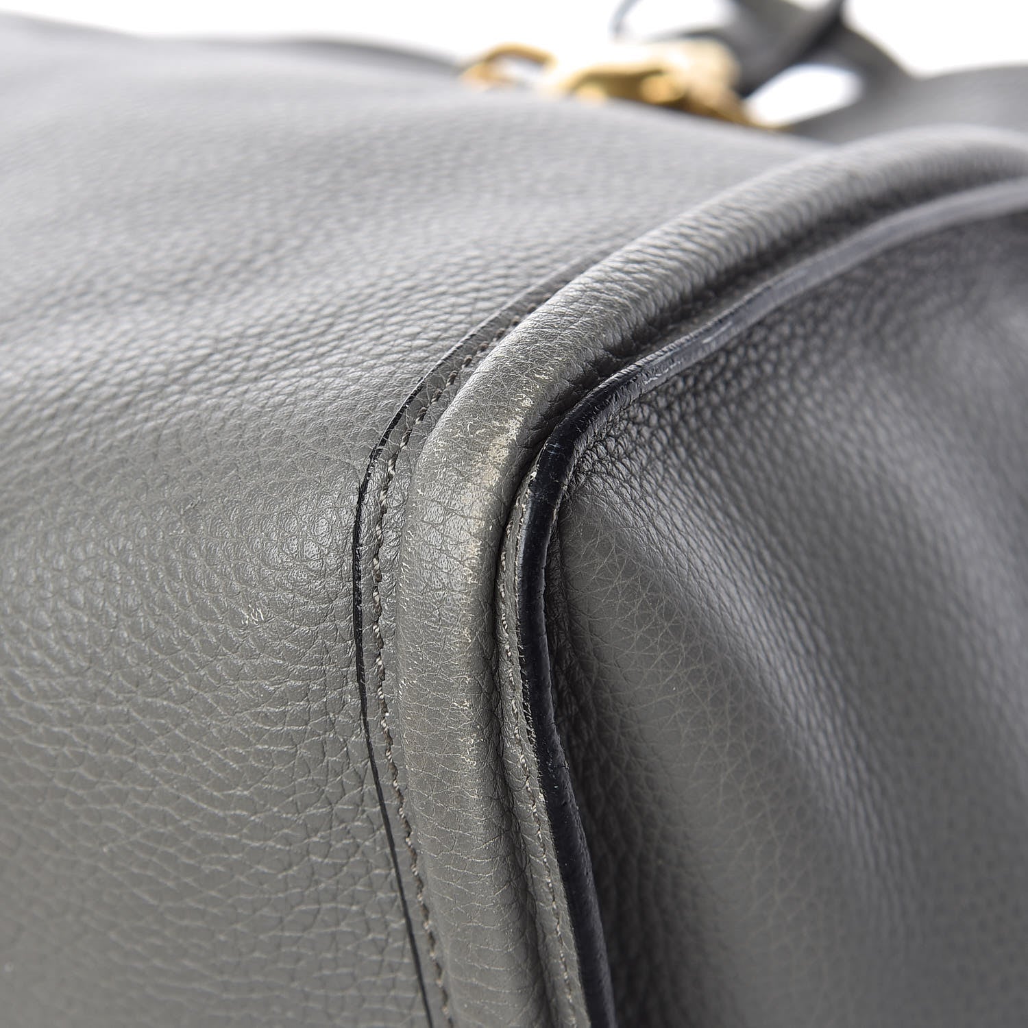 Alexander McQueen Pebbled Calfskin Large Skull Padlock Zip Around Tote Dark Grey 10 of 27