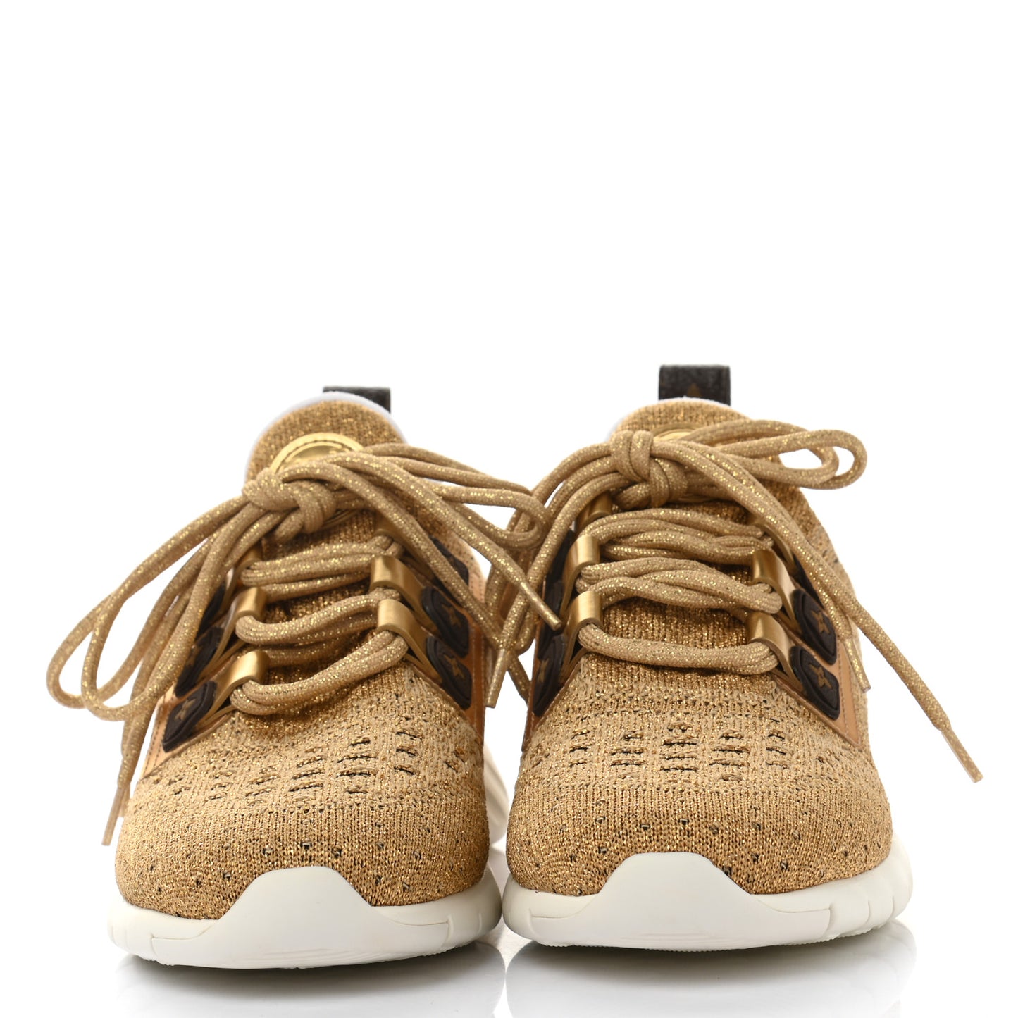 Technical Nylon Monogram Rubber Aftergame Sneakers 37 Gold