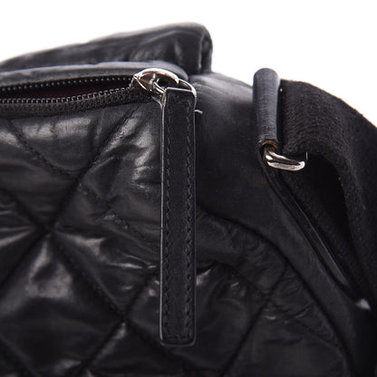 Chanel Aged Calfskin Quilted Expandable Messenger Black 16 of 18
