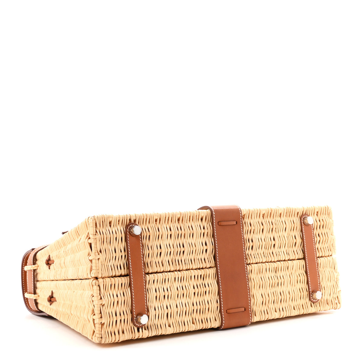 Hermes Wicker Barenia Picnic Kelly 35 Naturel Fauve 4 of 11