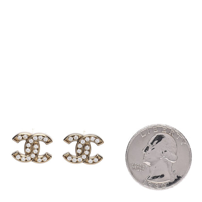 Chanel Crystal CC Earrings Gold 2 of 4