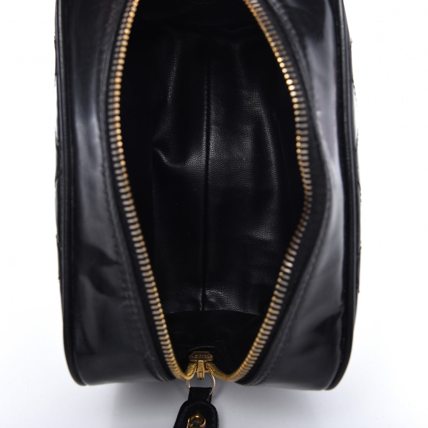 Lambskin Quilted Cosmetic Case Black