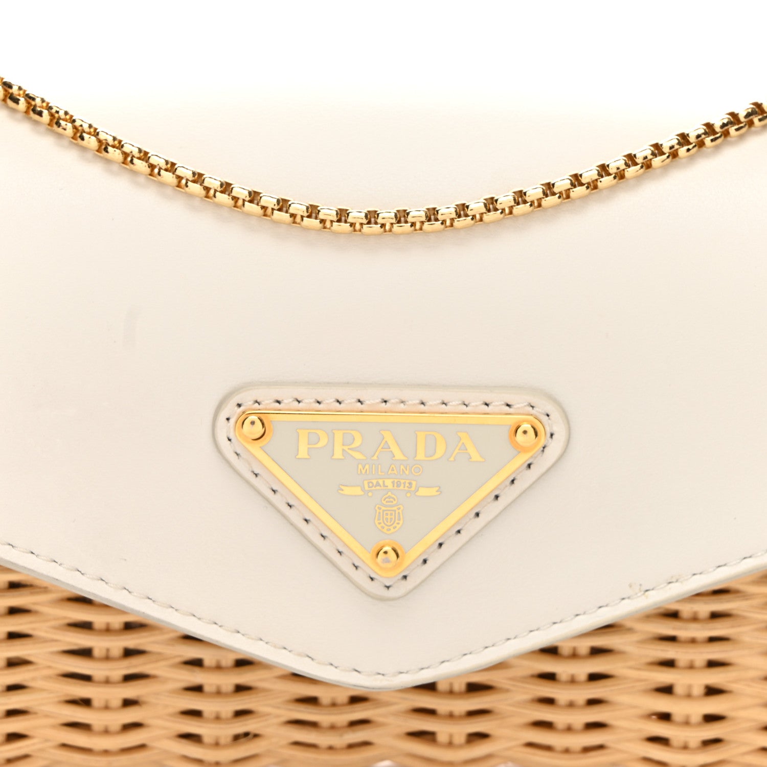 Prada Midollino City Calfskin Mini Bag Naturale White 8 of 11