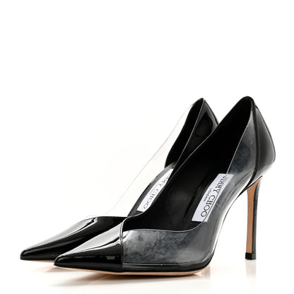 Jimmy Choo Patent Iridescent Plexi Cass 95 Pumps 35 Black 3 of 7