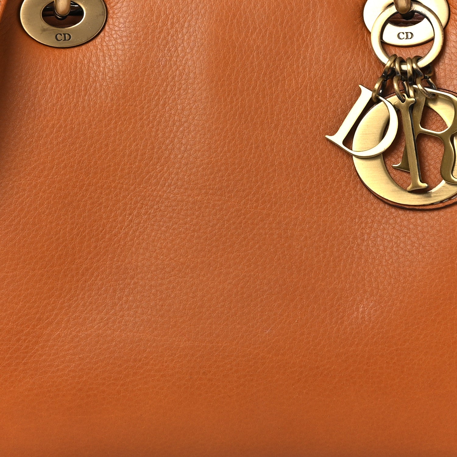 Christian Dior Grained Calfskin Medium Lady Dior Brown 8 of 13