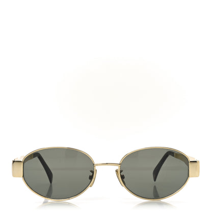 Celine Metal Triomphe 01 Sunglasses CL40235U Gold Green 2 of 8