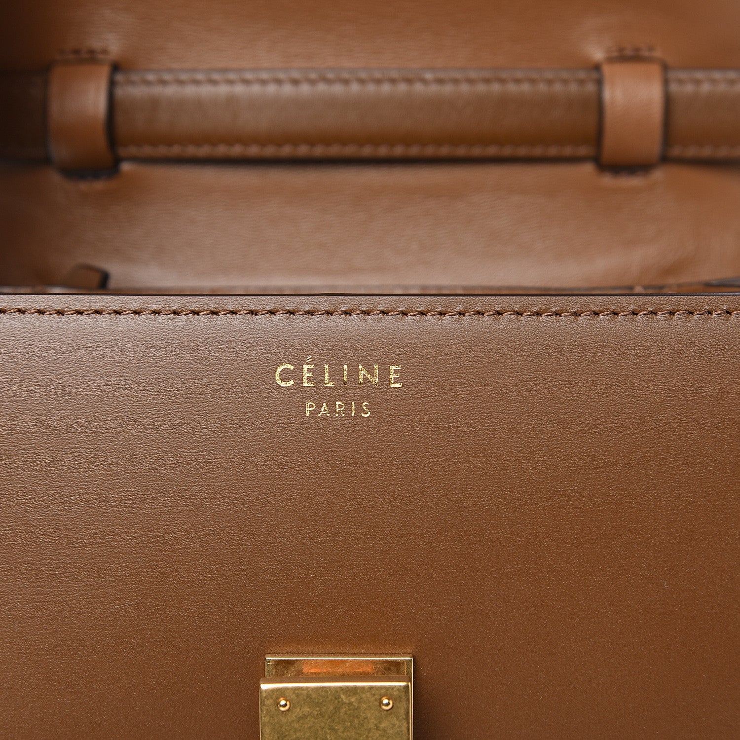 Celine Smooth Calfskin Small Classic Box Flap Bag Camel 5 of 8