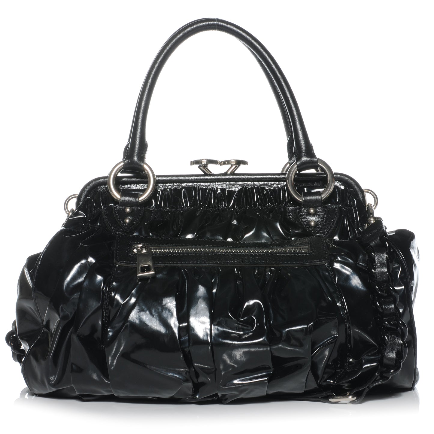 Vinyl and Leather Parachute Stam Black
