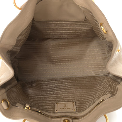 Prada Vitello Daino Tote Sabbia 4 of 14
