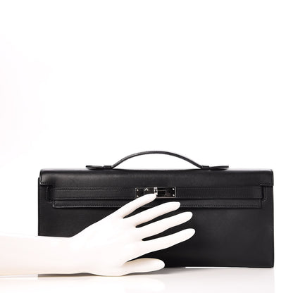 Hermes Swift Kelly Cut Clutch Pochette Black 3 of 23