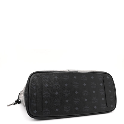 MCM Visetos Medium Liz Reversible Shopper Tote Black 6 of 18