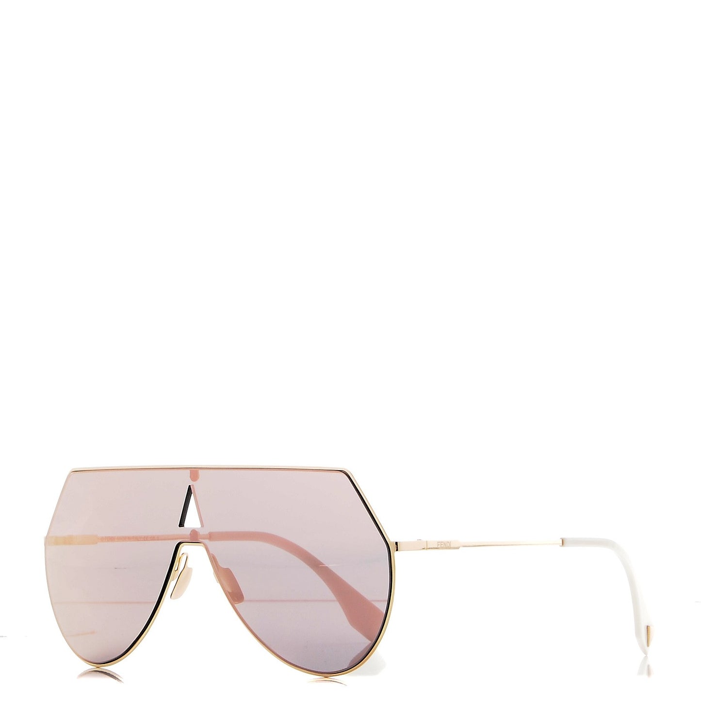 Metal Mirrored Eyeline Sunglasses FF 0193/S Matte Gold