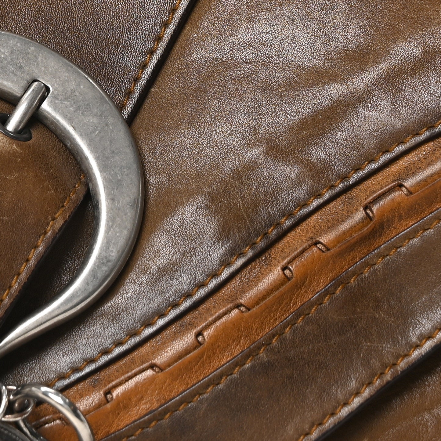 Calfskin Medium Gaucho Double Saddle Bag Brown