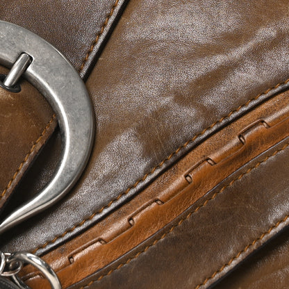 Christian Dior Calfskin Medium Gaucho Double Saddle Bag Brown 8 of 11