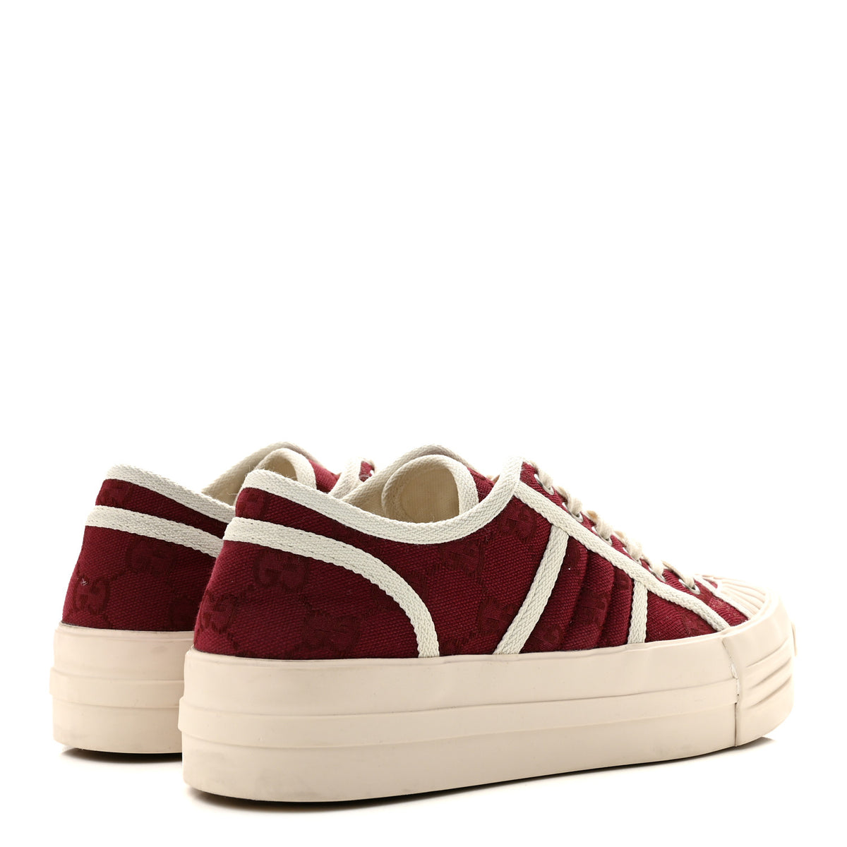 Gucci New Canvas GG Monogram Womens Chunky Sneakers 38.5 Rosso Ancora 5 of 10