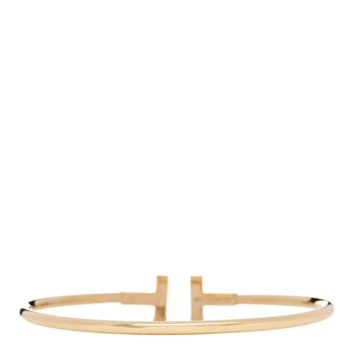 18K Yellow Gold Diamond T Wire Bracelet