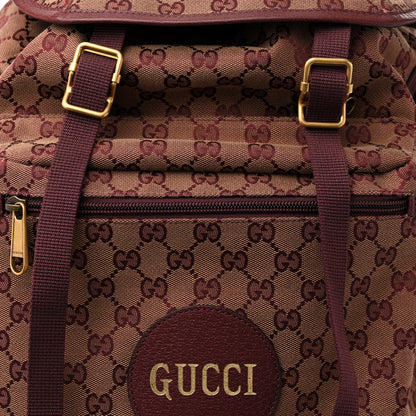 Gucci GG Monogram Script Logo Large Double Pocket Backpack Sahara Rubino Bordeaux 8 of 14