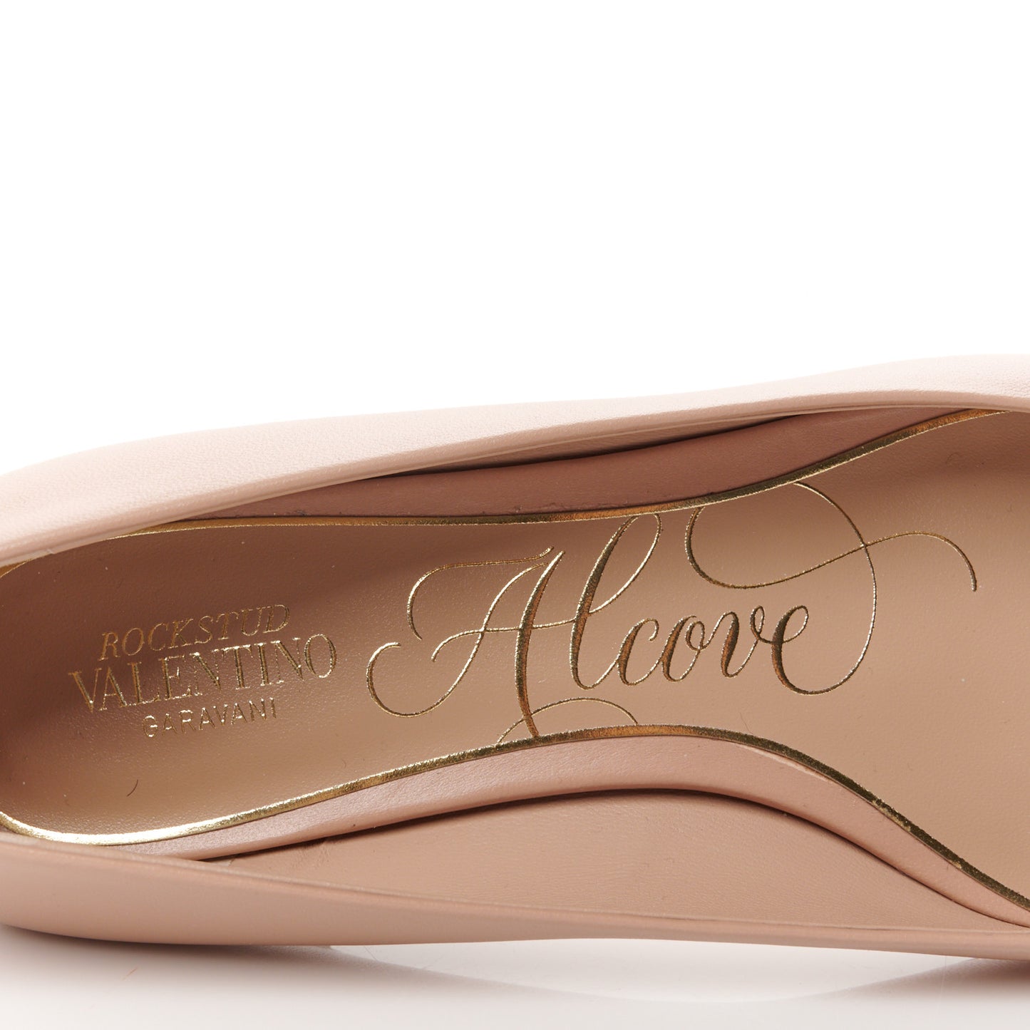 Nappa Rockstud Alcove Ballerina Flats 36 Rose